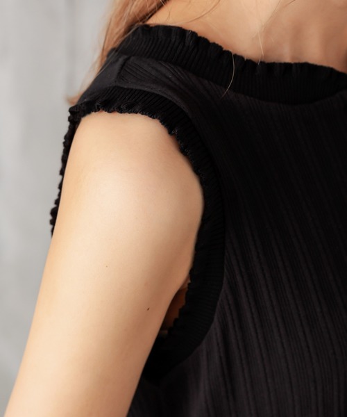 PUAL CE CIN（ピュアルセシン）の「針抜きテレコロングR（Tシャツ/カットソー・レディース・ブラック/キナリ・FREE）」の15枚目の写真