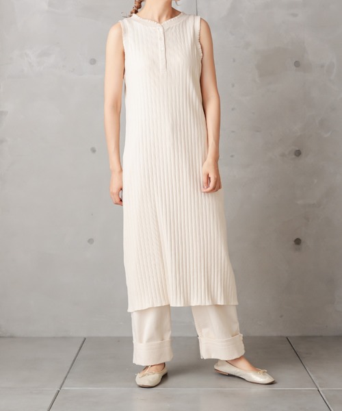 PUAL CE CIN（ピュアルセシン）の「針抜きテレコロングR（Tシャツ/カットソー・レディース・ブラック/キナリ・FREE）」の22枚目の写真