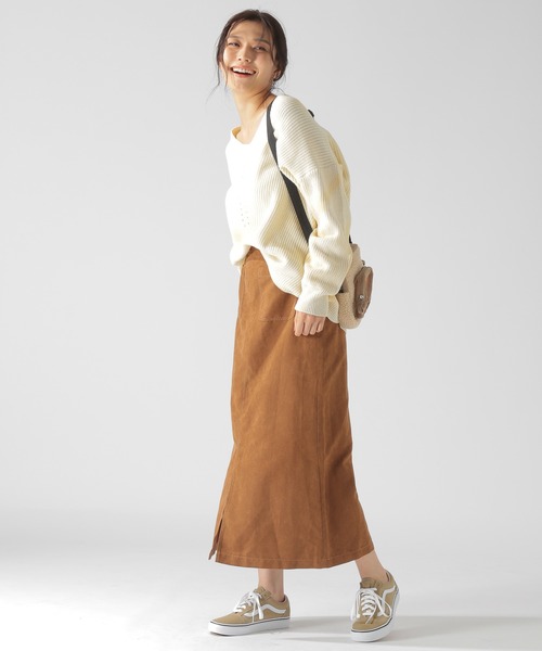 BAYFLOW(ベイフロー)の「フェイクスエードスカート(スカート・レディース・パープル/キャメル・SMALL/MEDIUM)」の13枚目の写真