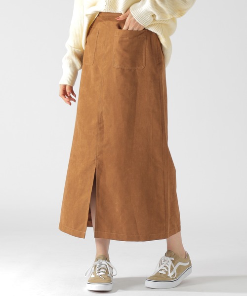 BAYFLOW(ベイフロー)の「フェイクスエードスカート(スカート・レディース・パープル/キャメル・SMALL/MEDIUM)」の3枚目の写真