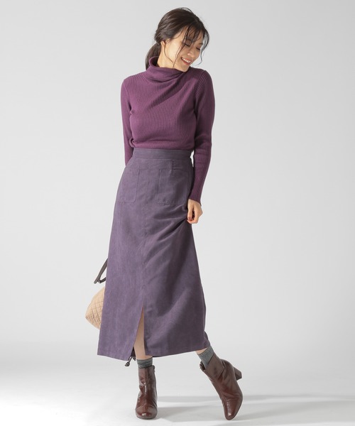 BAYFLOW(ベイフロー)の「フェイクスエードスカート(スカート・レディース・パープル/キャメル・SMALL/MEDIUM)」の7枚目の写真