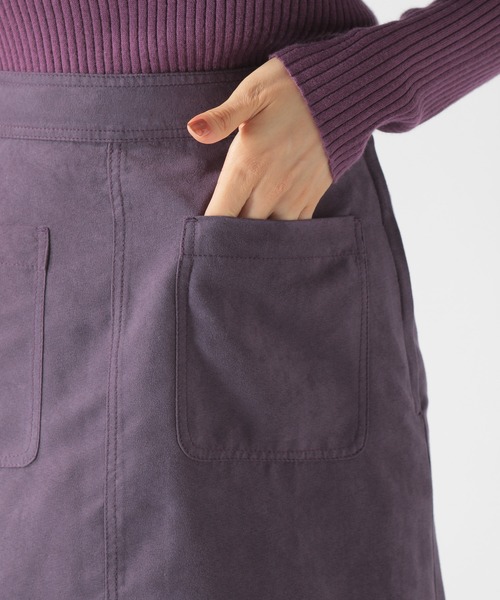 BAYFLOW(ベイフロー)の「フェイクスエードスカート(スカート・レディース・パープル/キャメル・SMALL/MEDIUM)」の4枚目の写真