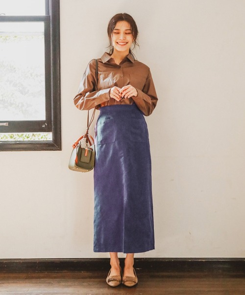 BAYFLOW(ベイフロー)の「フェイクスエードスカート(スカート・レディース・パープル/キャメル・SMALL/MEDIUM)」の9枚目の写真