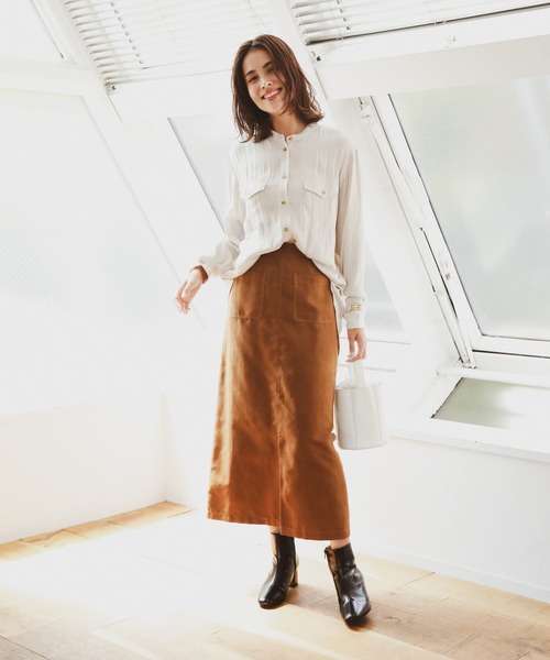 BAYFLOW(ベイフロー)の「フェイクスエードスカート(スカート・レディース・パープル/キャメル・SMALL/MEDIUM)」の19枚目の写真