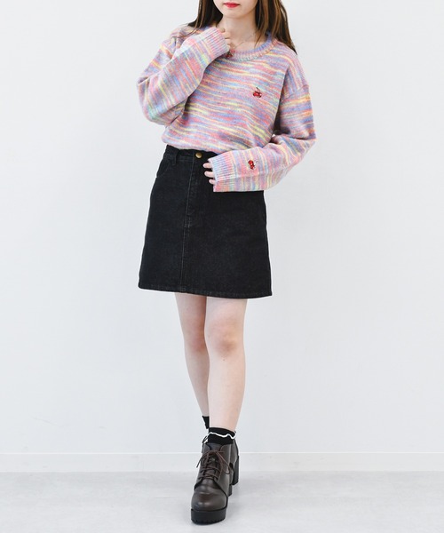 ☆韓国の人気☆【KIRSH】☆CHECK PATTERN KNIT LONG SKIR.T☆ KIRSH ]☆CHECK PATTERN KNIT LONG SKIRT