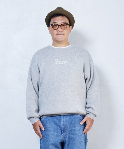 BUCCA 44(ブッカフォーティーフォー)の「【BUCCA 44】ロゴクルーネックニット(ニット/セーター・メンズ・ブラック/杢グレー・MEDIUM/LARGE/X-LARGE/XX-LARGE/XXX-LARGE)」の5枚目の写真