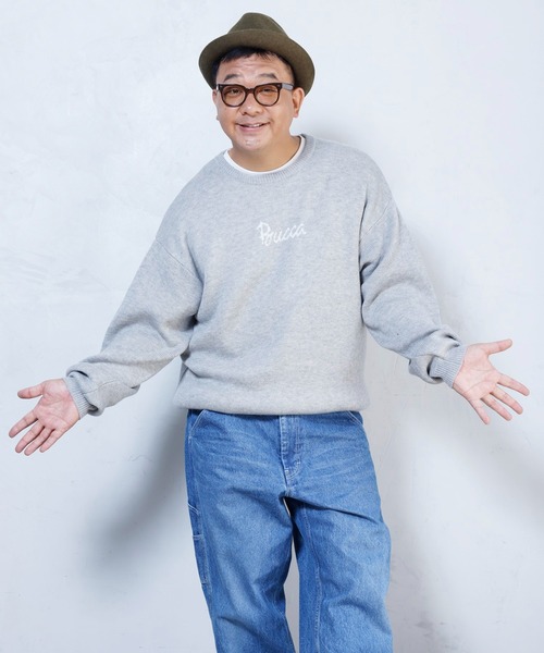 BUCCA 44(ブッカフォーティーフォー)の「【BUCCA 44】ロゴクルーネックニット(ニット/セーター・メンズ・ブラック/杢グレー・MEDIUM/LARGE/X-LARGE/XX-LARGE/XXX-LARGE)」の8枚目の写真