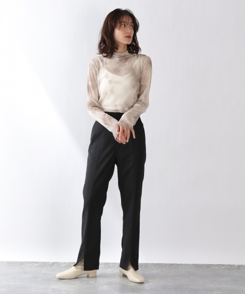 LOWRYS FARM（ローリーズファーム）の「タイダイチュールタートルＬＳ　920187（Tシャツ/カットソー・レディース・ブラック/ベージュ/グリーン・FREE）」の14枚目の写真