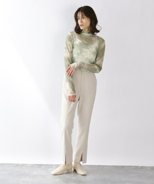 LOWRYS FARM（ローリーズファーム）の「タイダイチュールタートルＬＳ　920187（Tシャツ/カットソー・レディース・ブラック/ベージュ/グリーン・FREE）」の9枚目の写真