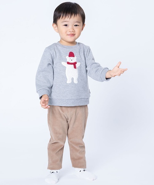 COMME CA ISM（コムサイズム）の「クマアップリケ付き　トレーナー(80・90サイズ)（スウェット・キッズ・ネイビー/グレー・80ｃｍ/90cm）」の13枚目の写真
