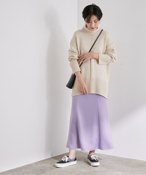 ADAM ET ROPE'（アダムエロペ）の「【一部店舗限定】バルキーニットタートルプルオーバー（ニット/セーター・レディース・グレー/イエロー/キャメル/キナリ・FREE）」の21枚目の写真