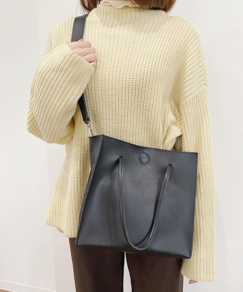 セール ポーチ付2wayスクエアトート トートバッグ Clea クレア のファッション通販 Zozotown