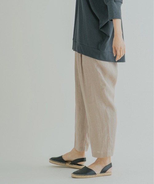 Kelen（ケレン）の「「KELEN / ケレン」9分丈イージータックトラウザー"Soi Linen"（その他パンツ・レディース・ブラック/パープル/アイボリー/ミント/グレイッシュベージュ・S/M）」の3枚目の写真