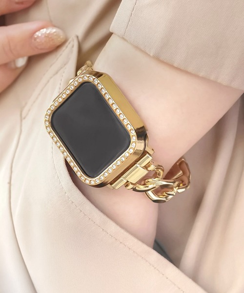 Urban Coral（アーバンコーラル）の「Apple Watch Case / アップルウォッチ ケース ラインストーンバンパーカバー / Urban Coral（デジタル腕時計・レディース・ブラック/レッド/ピンク/シルバー/ゴールド/クリア/レインボー/ピンクゴールド/ゴールド系その他・40mm/44mm/41mm/45mm/42mm/46）」の5枚目の写真