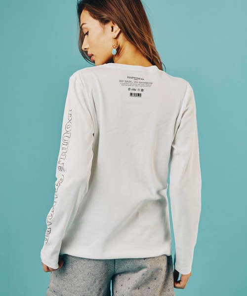 DOUBLE STANDARD CLOTHING(ダブルスタンダードクロージング)の「ガス強撚フライスロンT(Tシャツ/カットソー・レディース・ベージュ/オフホワイト・FREE)」の4枚目の写真