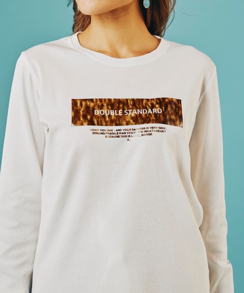 DOUBLE STANDARD CLOTHING(ダブルスタンダードクロージング)の「ガス強撚フライスロンT(Tシャツ/カットソー・レディース・ベージュ/オフホワイト・FREE)」の5枚目の写真