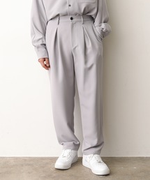 JUNRED | 【極上のとろみタッチ】スムースタッチワイドパンツ(スラックス)