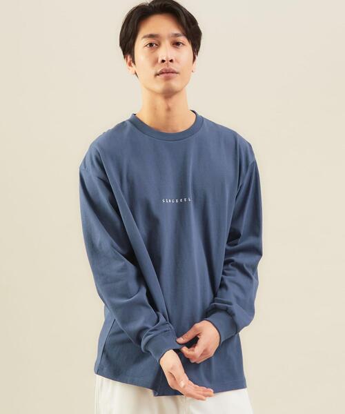 green label relaxing（グリーンレーベルリラクシング）の「SC SINCERELY プリント クルーネック 長袖 カットソー（Tシャツ/カットソー・メンズ・ライトグレー/ロイヤルブルー/ベージュ・LARGE/SMALL/X-LARGE/MEDIUM）」の3枚目の写真