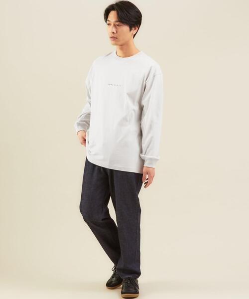 green label relaxing（グリーンレーベルリラクシング）の「SC SINCERELY プリント クルーネック 長袖 カットソー（Tシャツ/カットソー・メンズ・ライトグレー/ロイヤルブルー/ベージュ・LARGE/SMALL/X-LARGE/MEDIUM）」の7枚目の写真