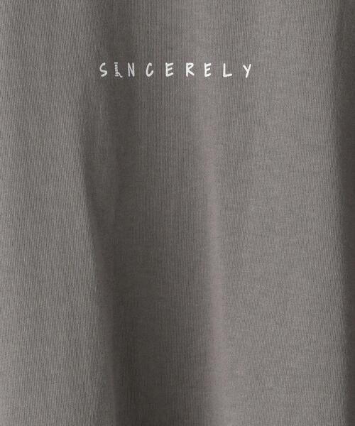 green label relaxing（グリーンレーベルリラクシング）の「SC SINCERELY プリント クルーネック 長袖 カットソー（Tシャツ/カットソー・メンズ・ライトグレー/ロイヤルブルー/ベージュ・LARGE/SMALL/X-LARGE/MEDIUM）」の17枚目の写真