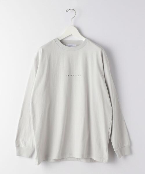 green label relaxing（グリーンレーベルリラクシング）の「SC SINCERELY プリント クルーネック 長袖 カットソー（Tシャツ/カットソー・メンズ・ライトグレー/ロイヤルブルー/ベージュ・LARGE/SMALL/X-LARGE/MEDIUM）」の18枚目の写真