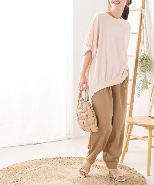 OMNES（オムネス）の「コットンナイロン タックパンツ（その他パンツ・レディース・ブラック/ベージュ/グリーン系その他・MEDIUM/LARGE）」の7枚目の写真