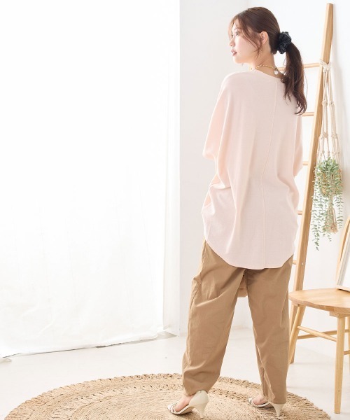 OMNES（オムネス）の「コットンナイロン タックパンツ（その他パンツ・レディース・ブラック/ベージュ/グリーン系その他・MEDIUM/LARGE）」の8枚目の写真