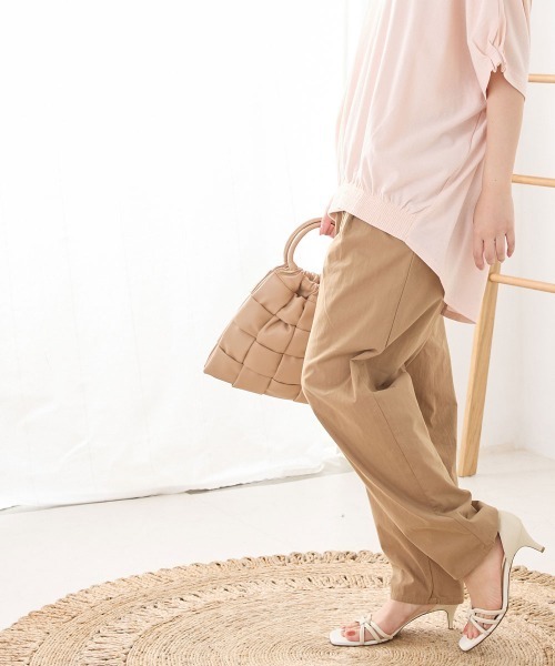 OMNES（オムネス）の「コットンナイロン タックパンツ（その他パンツ・レディース・ブラック/ベージュ/グリーン系その他・MEDIUM/LARGE）」の10枚目の写真