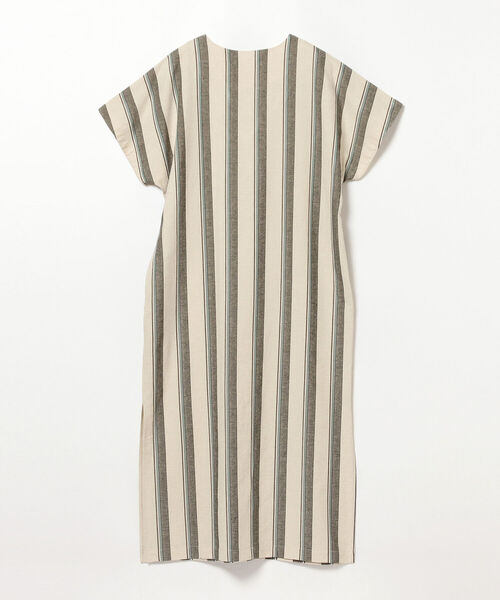 BEAMS LIGHTS（ビームスライツ）の「BEAMS LIGHTS / ストライプ Vネック ワンピース（ワンピース・レディース・ベージュ/サックスブルー・38/36）」の19枚目の写真