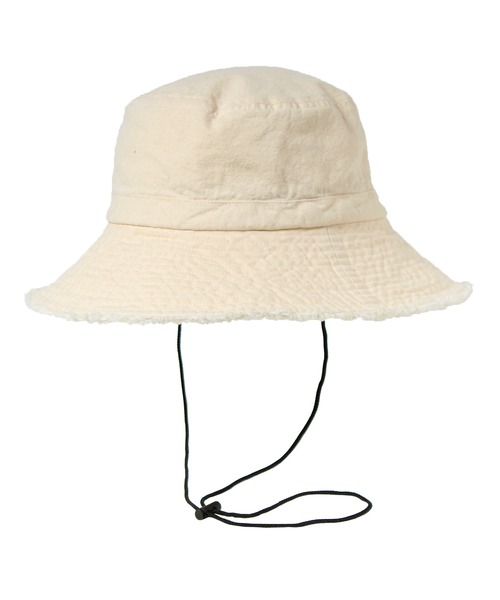 14+（イチヨンプラス）の「フリンジ紐付きウォッシュハット（ハット・レディース・ブラック/アイボリー/パープル/カーキ/ベージュ・FREE）」の13枚目の写真