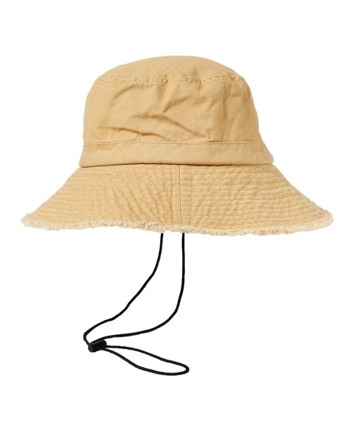 14+（イチヨンプラス）の「フリンジ紐付きウォッシュハット（ハット・レディース・ブラック/アイボリー/パープル/カーキ/ベージュ・FREE）」の9枚目の写真