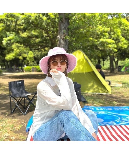 14+（イチヨンプラス）の「フリンジ紐付きウォッシュハット（ハット・レディース・ブラック/アイボリー/パープル/カーキ/ベージュ・FREE）」の18枚目の写真