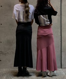 【Avvenente】ニュアンス転写プリントTシャツ