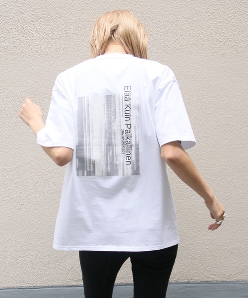 Avvenente（アベネンテ）の「【Avvenente】ニュアンス転写プリントTシャツ（Tシャツ/カットソー・レディース・ブラック/オフホワイト・M）」の11枚目の写真