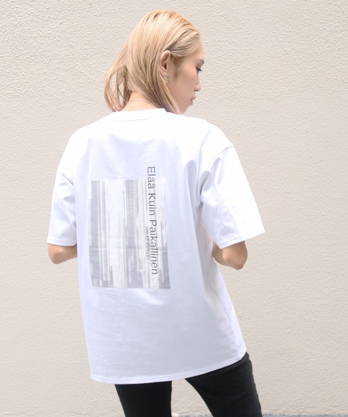 Avvenente（アベネンテ）の「【Avvenente】ニュアンス転写プリントTシャツ（Tシャツ/カットソー・レディース・ブラック/オフホワイト・M）」の9枚目の写真