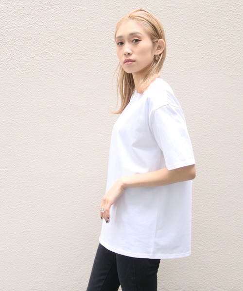 Avvenente（アベネンテ）の「【Avvenente】ニュアンス転写プリントTシャツ（Tシャツ/カットソー・レディース・ブラック/オフホワイト・M）」の6枚目の写真