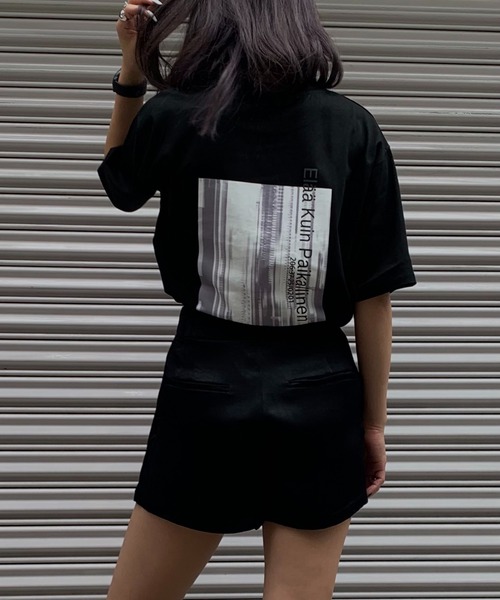 Avvenente（アベネンテ）の「【Avvenente】ニュアンス転写プリントTシャツ（Tシャツ/カットソー・レディース・ブラック/オフホワイト・M）」の17枚目の写真