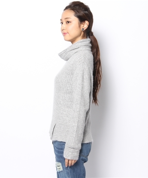 B:MING by BEAMS（ビーミングバイビームス）の「□ビーミング by ビームス / リブオフタートルプルオーバー（ニット/セーター・レディース・ライトグレー/カーキ/オフホワイト・ONE SIZE）」の5枚目の写真