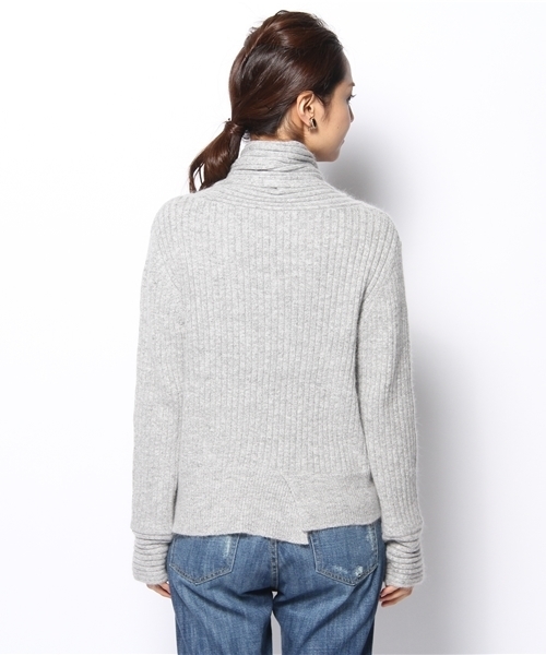 B:MING by BEAMS（ビーミングバイビームス）の「□ビーミング by ビームス / リブオフタートルプルオーバー（ニット/セーター・レディース・ライトグレー/カーキ/オフホワイト・ONE SIZE）」の6枚目の写真