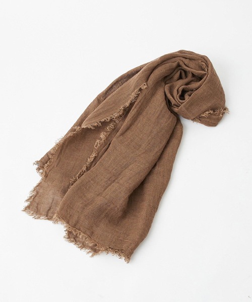 RIVE DROITE(リヴドロワ)の「ナチュラルな風合いで心地良い大判ストール ソリッドリネンストール(ストール/ショール・レディース・キャメル/ブラウン/ベージュ・FREE)」の7枚目の写真