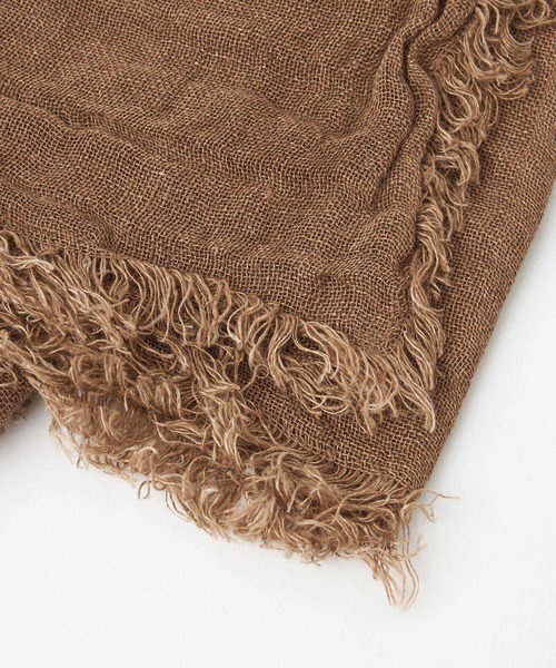 RIVE DROITE(リヴドロワ)の「ナチュラルな風合いで心地良い大判ストール ソリッドリネンストール(ストール/ショール・レディース・キャメル/ブラウン/ベージュ・FREE)」の9枚目の写真