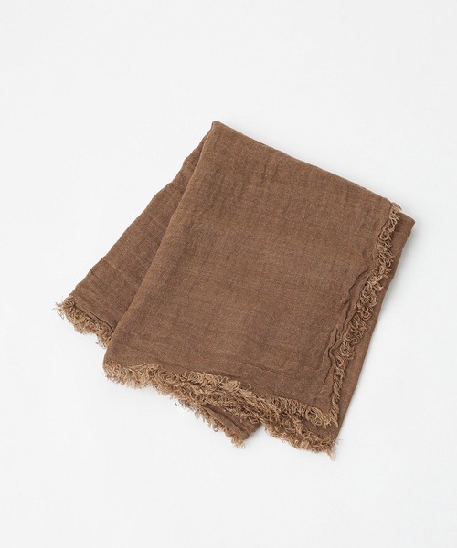 RIVE DROITE(リヴドロワ)の「ナチュラルな風合いで心地良い大判ストール ソリッドリネンストール(ストール/ショール・レディース・キャメル/ブラウン/ベージュ・FREE)」の8枚目の写真