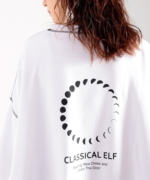 classicalelf（クラシカルエルフ）の「月グラフィックプリントで1+ 配色ステッチbigスウェット（スウェット・レディース・ホワイト/ブラック/グリーン/アイボリー・LARGE/X-LARGE/XX-LARGE/MEDIUM）」の15枚目の写真