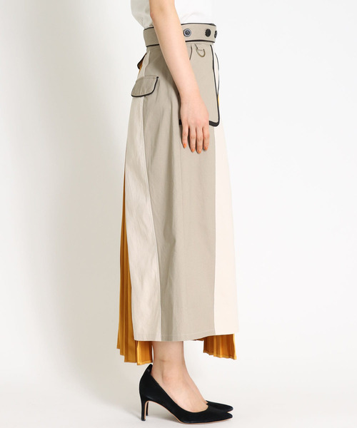 Cepica（セピカ）の「サイドプリーツパイピングSK（スカート・レディース・ベージュ/カーキ・FREE）」の11枚目の写真