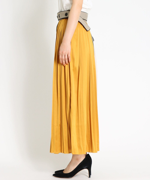 Cepica（セピカ）の「サイドプリーツパイピングSK（スカート・レディース・ベージュ/カーキ・FREE）」の7枚目の写真