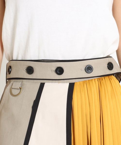 Cepica（セピカ）の「サイドプリーツパイピングSK（スカート・レディース・ベージュ/カーキ・FREE）」の10枚目の写真