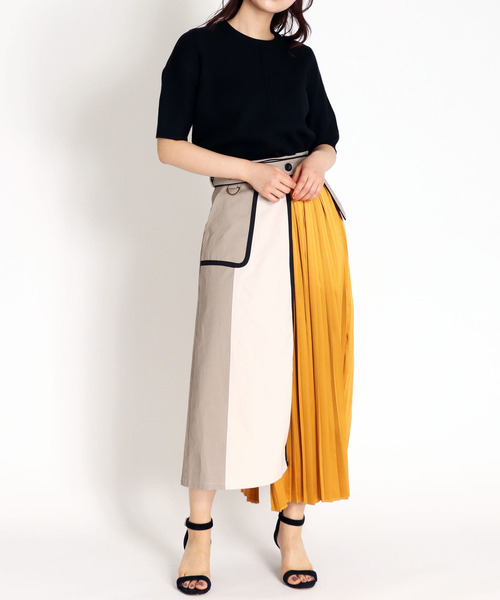 Cepica（セピカ）の「サイドプリーツパイピングSK（スカート・レディース・ベージュ/カーキ・FREE）」の8枚目の写真