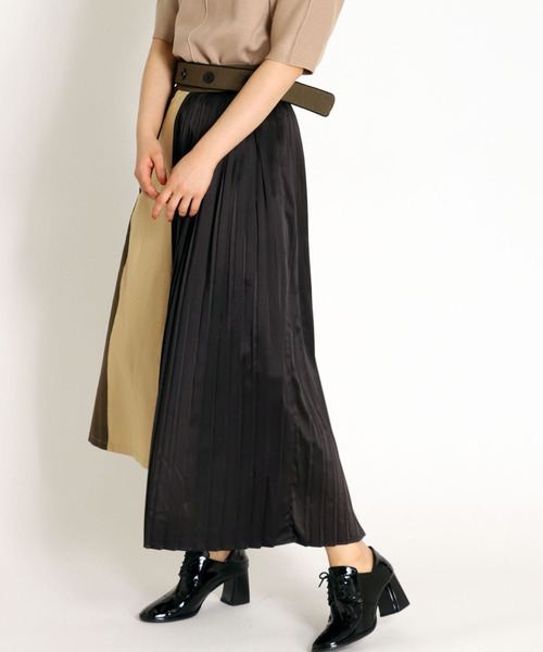 Cepica（セピカ）の「サイドプリーツパイピングSK（スカート・レディース・ベージュ/カーキ・FREE）」の6枚目の写真