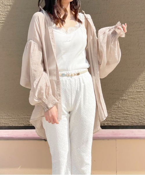 apres jour(アプレジュール)の「シアー袖ボリュームシャツ【ZOZOTOWN限定アイテム】(シャツ/ブラウス・レディース・ベビーピンク/ベージュ/オフホワイト・フリー/X-LARGE)」の9枚目の写真