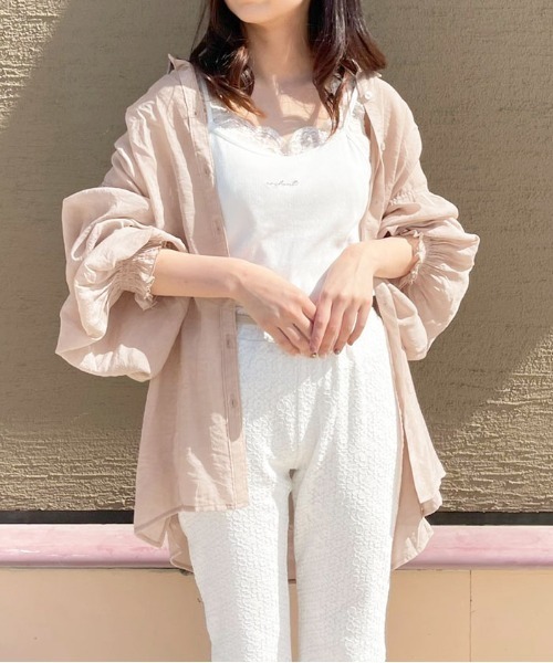 apres jour(アプレジュール)の「シアー袖ボリュームシャツ【ZOZOTOWN限定アイテム】(シャツ/ブラウス・レディース・ベビーピンク/ベージュ/オフホワイト・フリー/X-LARGE)」の10枚目の写真